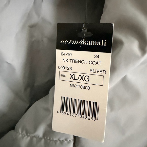 Norma Kamali NK Trench Coat – Silver – Size XL/XG NWT - Picture 5 of 11